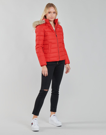 Tommy Jeans TJW BASIC HOODED DOWN JACKET Rood