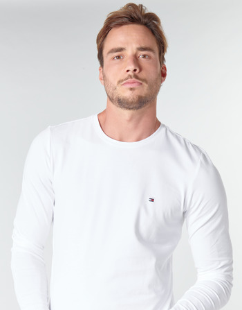 Tommy Hilfiger STRETCH SLIM FIT LONG SLEEVE TEE Wit