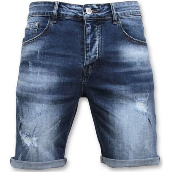 Textiel Heren Korte broeken / Bermuda's Enos Korte Broek Gescheurd Short Blauw