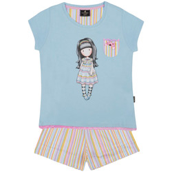 Textiel Meisjes Pyjama's / nachthemden Admas Pyjamashort t-shirt And All Things Nice Santoro blauw Blauw