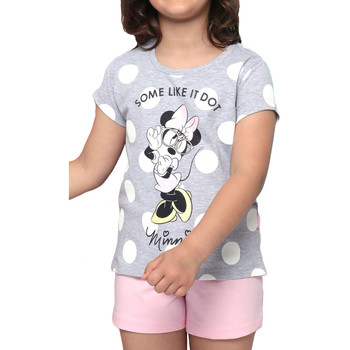 Textiel Meisjes Pyjama's / nachthemden Admas Pyjamashort t-shirt Minnie Dots Disney grijs Grijs