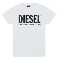 Textiel Kinderen T-shirts korte mouwen Diesel TJUSTLOGO Wit