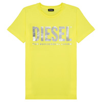 Textiel Meisjes T-shirts korte mouwen Diesel TSILYWX Geel