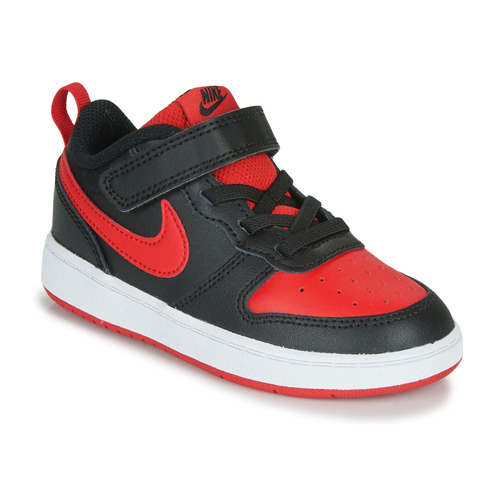 Schoenen Kinderen Lage sneakers Nike COURT BOROUGH LOW 2 TD Zwart / Rood