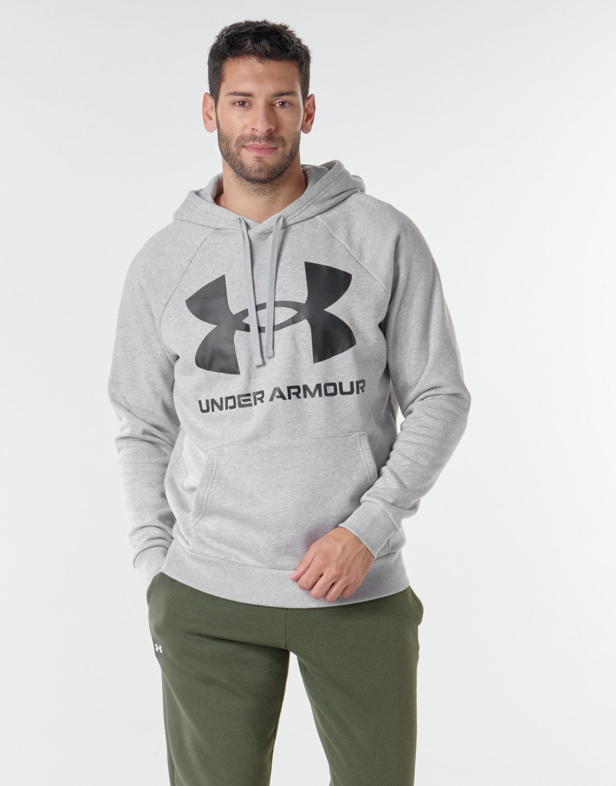 Textiel Heren Sweaters / Sweatshirts Under Armour UA RIVAL FLEECE BIG LOGO HD Grijs / Clair