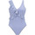 Textiel Dames Badpak Lascana 1-delig multi-positie zwempak met marineblauwe ruches Blauw
