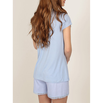 Admas Pyjamashort t-shirt Fresh And Soft Blauw