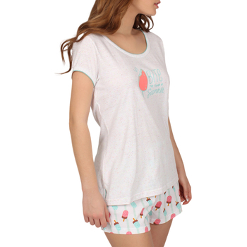 Admas Pyjamashort t-shirt Summer Bites wit Wit