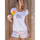 Textiel Dames Pyjama's / nachthemden Admas Pyjamashort t-shirt Summer Bites wit Wit