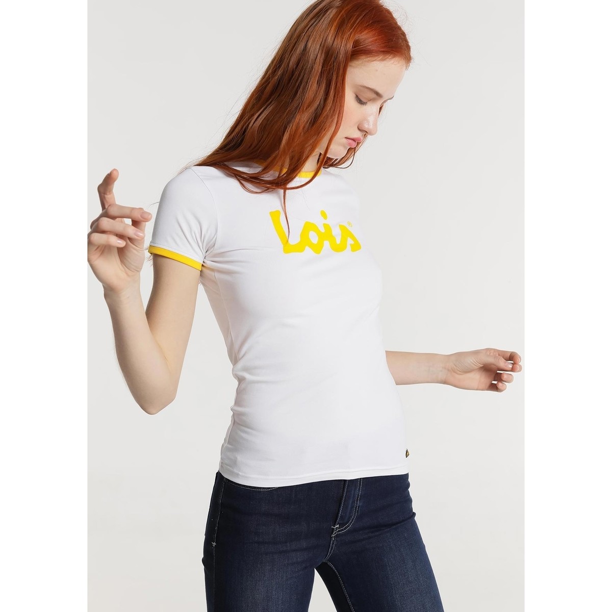 Textiel Dames T-shirts korte mouwen Lois T Shirt Blanc 420472094 Wit