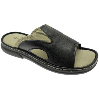 Schoenen Heren Leren slippers Uomodue UD50760ne Zwart