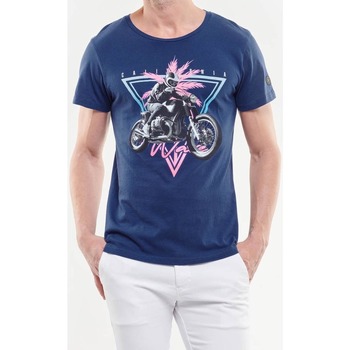 Textiel Heren T-shirts & Polo’s Le Temps des Cerises T-shirt JUNIPERO Blauw
