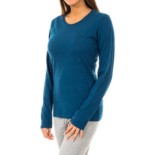 Textiel Dames T-shirts met lange mouwen Tommy Hilfiger 1487903735-445 Blauw