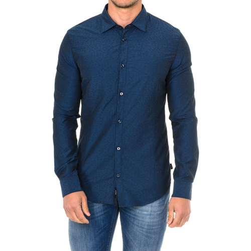 Textiel Heren Overhemden lange mouwen Emporio Armani 3Y6C54-6N2WZ-2514 Blauw