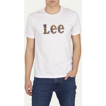 Textiel Heren T-shirts korte mouwen Lee T-shirt  Camo Package Bright White blanc/jaune/bleu