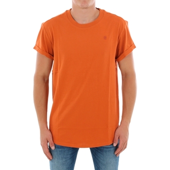Textiel Heren T-shirts korte mouwen G-Star Raw SHELO R T SS DUSTY ROYAL ORANGE Oranje