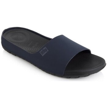 Schoenen Heren slippers FitFlop LIDO TM SLIDE SANDALS IN NEOPRENE MIDNIGHT NAVY Zwart