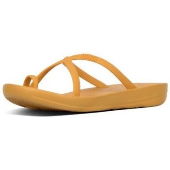 Schoenen Dames Teenslippers FitFlop iQUSION WAVE SLIDES - BAKED YELLOW es Zwart