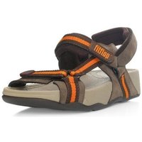 Schoenen Kinderen Sandalen / Open schoenen FitFlop Hyker TM boy chocolate/orange (leather) Zwart