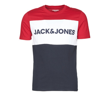 Textiel Heren T-shirts korte mouwen Jack & Jones JJELOGO BLOCKING Rood