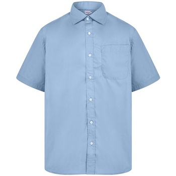Textiel Heren Overhemden korte mouwen Absolute Apparel  Blauw