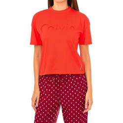 Textiel Dames T-shirts met lange mouwen Calvin Klein Jeans J20J206171-690 Rood