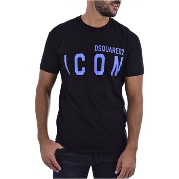 Textiel Heren T-shirts korte mouwen Dsquared S79GC0001 Zwart