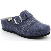 Schoenen Dames Leren slippers Grunland DSG-CI2797 Blauw