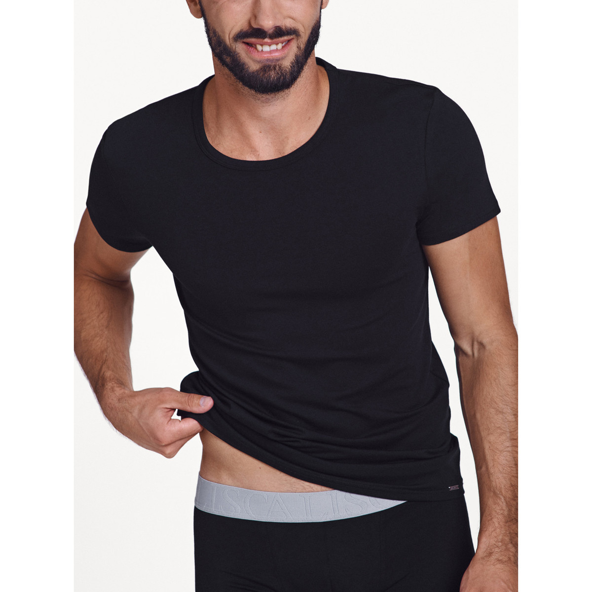 Textiel Heren T-shirts korte mouwen Lisca T-shirt met korte mouwen Hercules Zwart