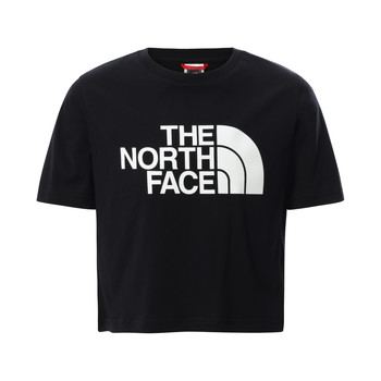 Textiel Meisjes T-shirts korte mouwen The North Face EASY CROPPED TEE Zwart