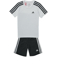 Textiel Jongens Setjes Adidas Sportswear B 3S T SET Wit / Zwart