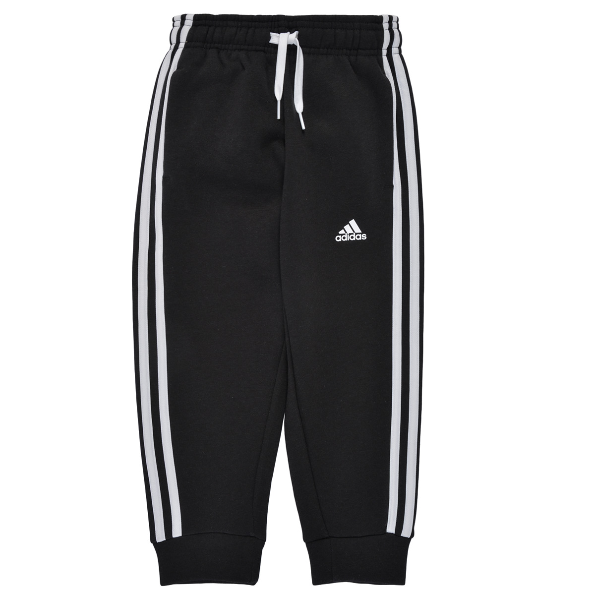 adidas 3-Stripes Fleece Joggingbroek Junior - Black / White