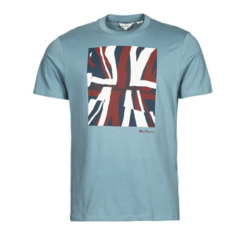 Textiel Heren T-shirts korte mouwen Ben Sherman HALF TONE FLEG TEE Blauw