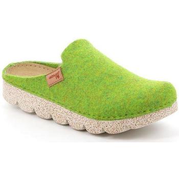 Schoenen Dames Leren slippers Grunland DSG-CI2777 Groen