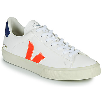 Schoenen Lage sneakers Veja CAMPO Wit / Oranje / Blauw