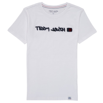Textiel Jongens T-shirts korte mouwen Teddy Smith TCLAP Wit