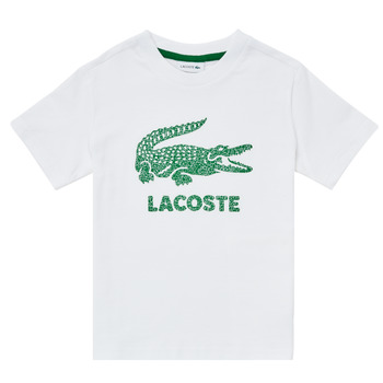Textiel Jongens T-shirts korte mouwen Lacoste TJ1965-001 Wit