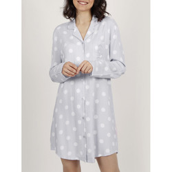 Textiel Dames Pyjama's / nachthemden Admas Nachtjapon met lange mouwen Klassiek Dots Grijs