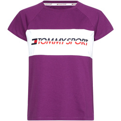Textiel Dames T-shirts korte mouwen Tommy Hilfiger S10S100331 Violet