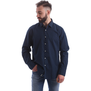 Textiel Heren Overhemden lange mouwen Gmf 962157/06 Blauw