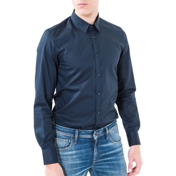 Textiel Heren Overhemden lange mouwen Antony Morato MMSL00362 FA400042 Blauw