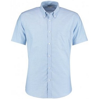 Textiel Heren Overhemden korte mouwen Kustom Kit KK183 Blauw