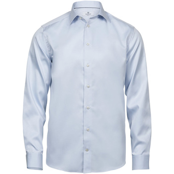 Textiel Heren Overhemden lange mouwen Tee Jays T4020 Blauw