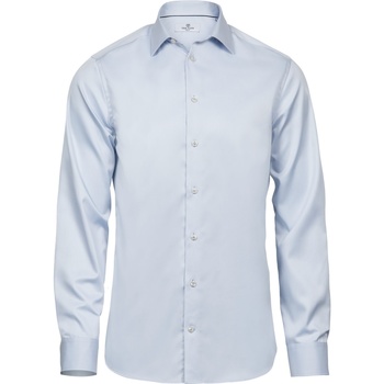 Textiel Heren Overhemden lange mouwen Tee Jays T4021 Blauw