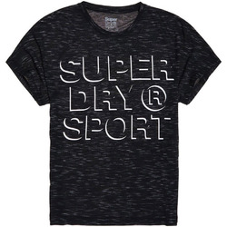 Textiel Dames T-shirts korte mouwen Superdry GS30042AR Zwart