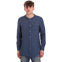Textiel Heren Overhemden lange mouwen Gaudi 011BU45001 Blauw