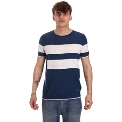 Textiel Heren T-shirts korte mouwen Gaudi 011BU53023 Blauw