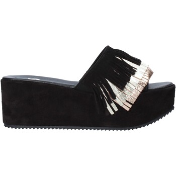Schoenen Dames Leren slippers Grace Shoes C21 Zwart