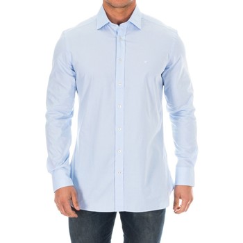Textiel Heren Overhemden lange mouwen Hackett HM305468-513 Blauw
