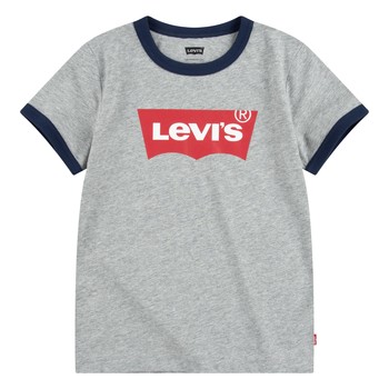 Textiel Jongens T-shirts korte mouwen Levi's BATWING RINGER TEE Grijs